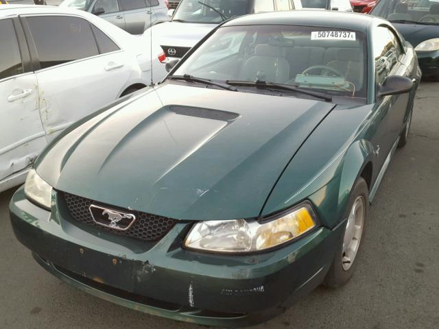 1FAFP4046YF124241 - 2000 FORD MUSTANG GREEN photo 2