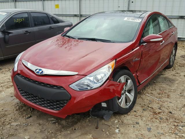 KMHEC4A44CA037035 - 2012 HYUNDAI SONATA HYB RED photo 2