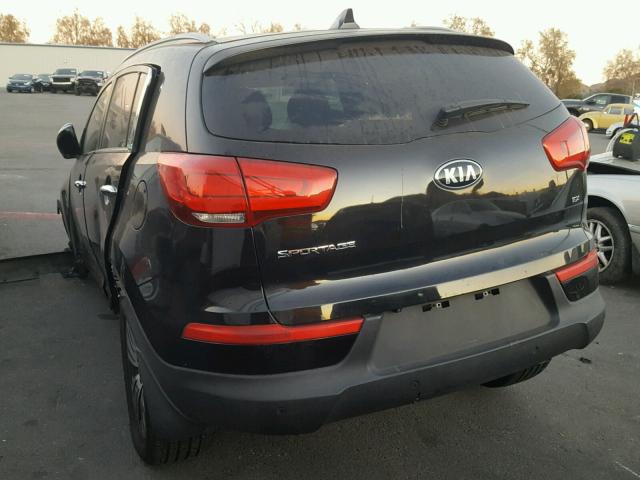 KNDPC3AC0E7576847 - 2014 KIA SPORTAGE E BLACK photo 3