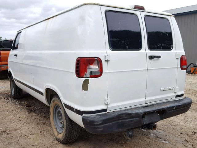 2B7JB21Y0YK109017 - 2000 DODGE RAM VAN B2 WHITE photo 3