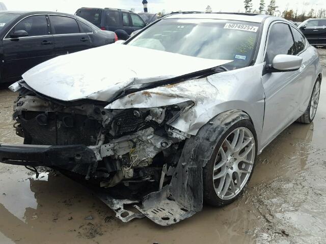1HGCS11808A027966 - 2008 HONDA ACCORD EXL SILVER photo 2