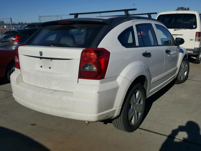 1B3HB48B87D509347 - 2007 DODGE CALIBER SX WHITE photo 4