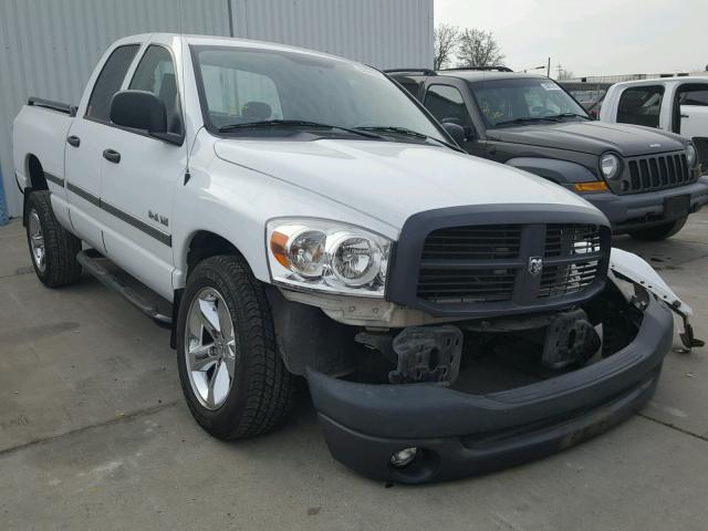 1D7HU18N88S505089 - 2008 DODGE RAM 1500 S WHITE photo 1