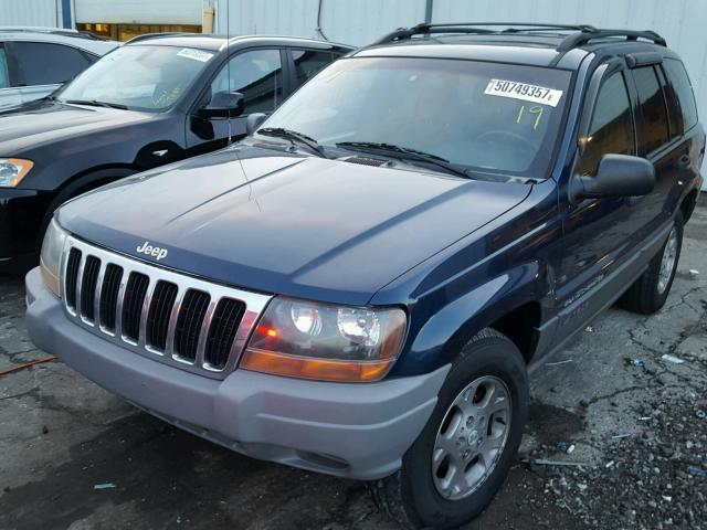 1J4GW48S91C639434 - 2001 JEEP GRAND CHER BLUE photo 2