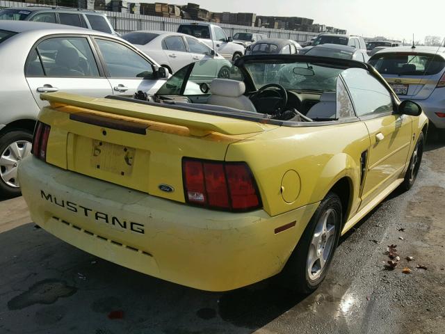 1FAFP44413F395808 - 2003 FORD MUSTANG YELLOW photo 4