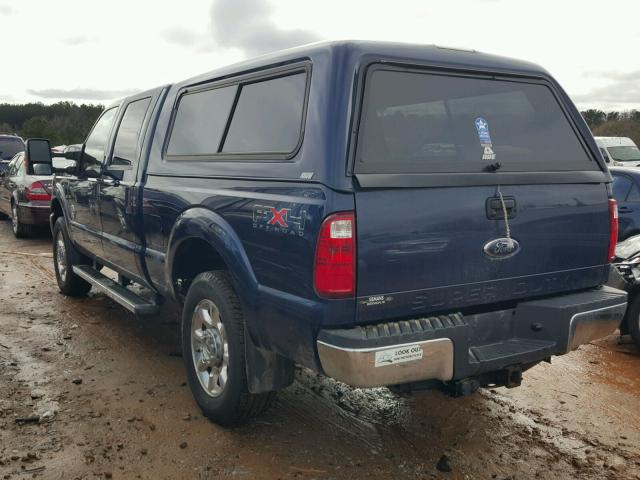 1FT7W2BT0BEB37669 - 2011 FORD F250 SUPER BLUE photo 3