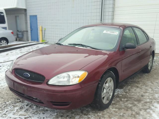 1FAFP53U57A209990 - 2007 FORD TAURUS SE MAROON photo 2