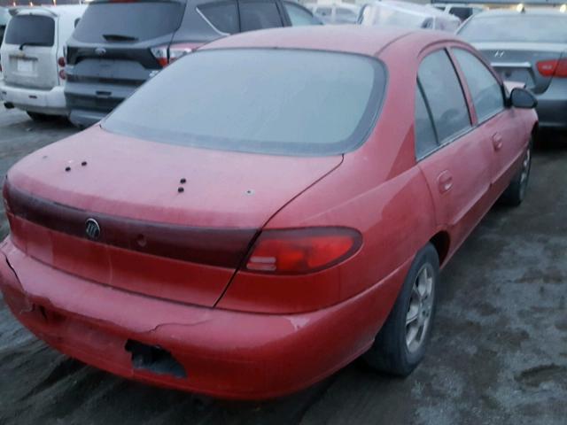 1MEFM10P4XW617005 - 1999 MERCURY TRACER GS RED photo 4