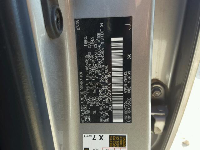 JTLKT324364031315 - 2006 TOYOTA SCION XB GRAY photo 10