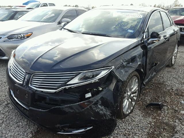 3LN6L2GK2DR817928 - 2013 LINCOLN MKZ BLACK photo 2