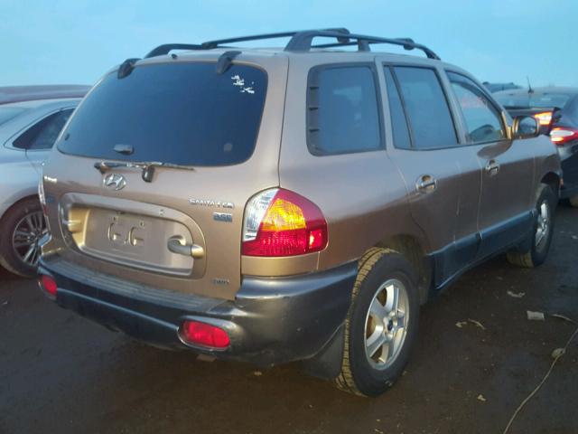 KM8SC73E34U588955 - 2004 HYUNDAI SANTA FE G BROWN photo 4