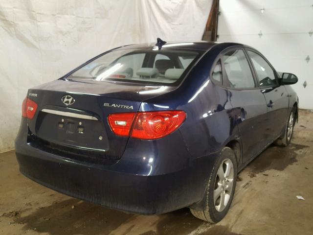 KMHDU46D69U693066 - 2009 HYUNDAI ELANTRA GL BLUE photo 4