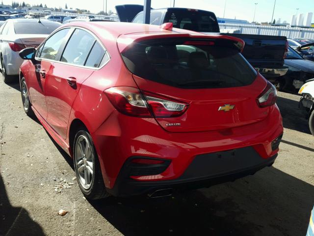 3G1BE6SM5HS539062 - 2017 CHEVROLET CRUZE LT RED photo 3