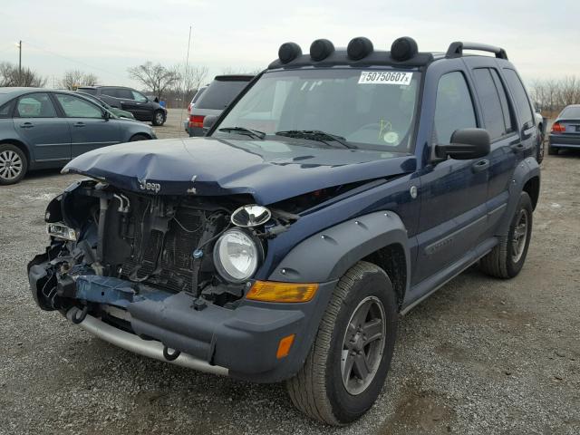 1J4GL38K85W578682 - 2005 JEEP LIBERTY RE BLUE photo 2