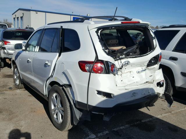 5XYZK4AG7CG099449 - 2012 HYUNDAI SANTA FE L WHITE photo 3