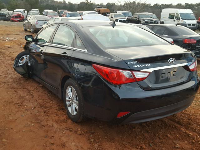 5NPEB4AC0EH826938 - 2014 HYUNDAI SONATA GLS BLACK photo 3