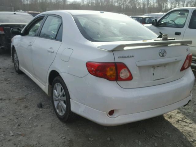 2T1BU40E79C020409 - 2009 TOYOTA COROLLA BA WHITE photo 3