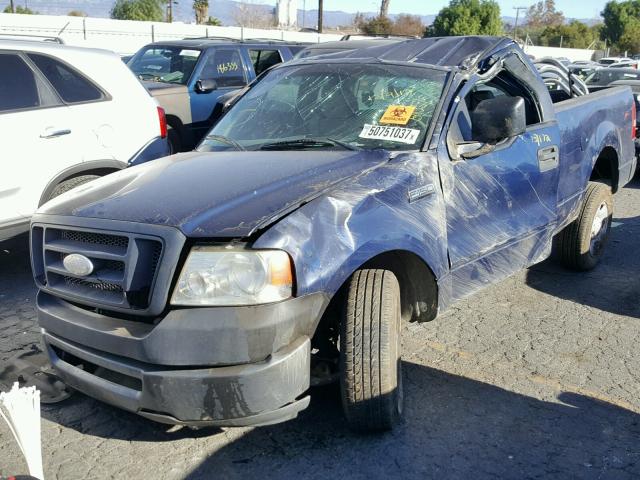 1FTRF12208KD81357 - 2008 FORD F150 BLUE photo 2