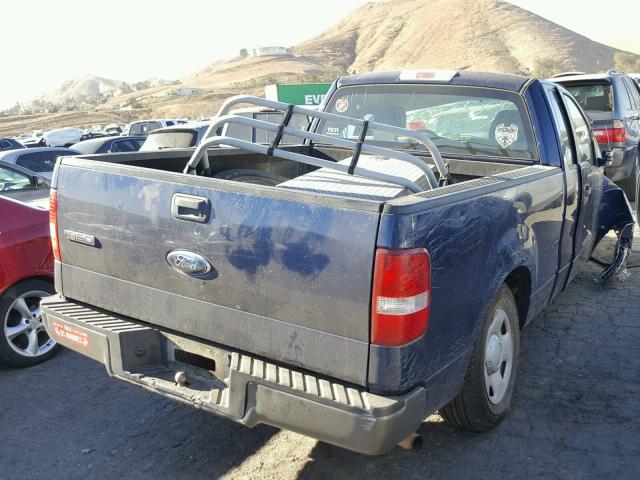 1FTRF12208KD81357 - 2008 FORD F150 BLUE photo 4