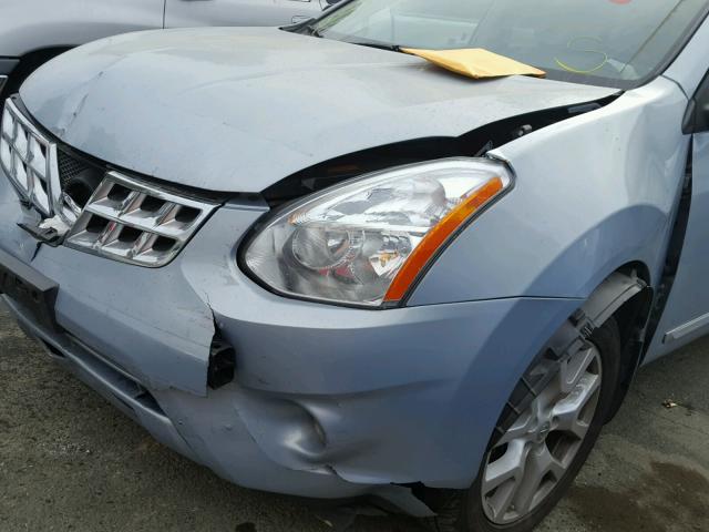 JN8AS5MV8DW115048 - 2013 NISSAN ROGUE S BLUE photo 9