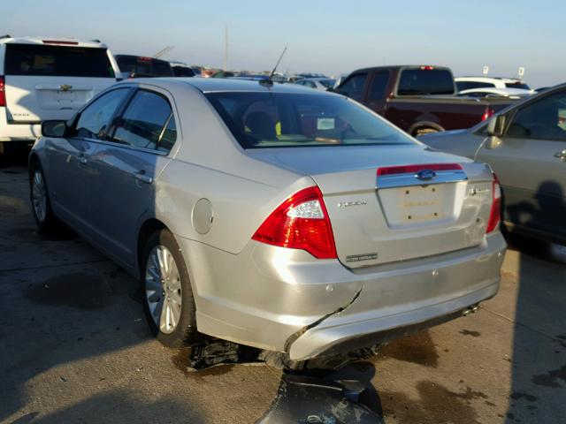 3FADP0L31AR152007 - 2010 FORD FUSION HYB SILVER photo 3