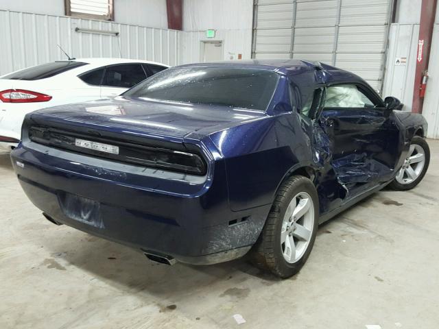 2C3CDYAGXEH257489 - 2014 DODGE CHALLENGER BLUE photo 4