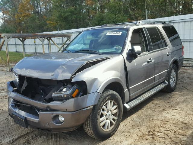 1FMJU1K53DEF16347 - 2013 FORD EXPEDITION GRAY photo 2