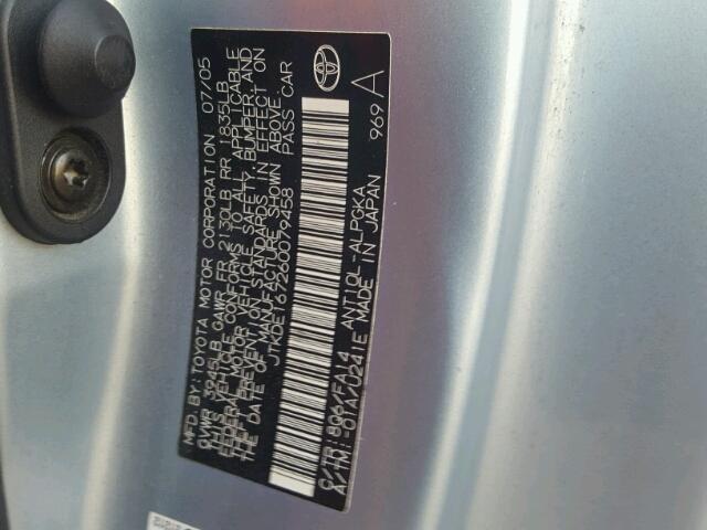 JTKDE167260079458 - 2006 TOYOTA SCION TC 蓝色 照片 10