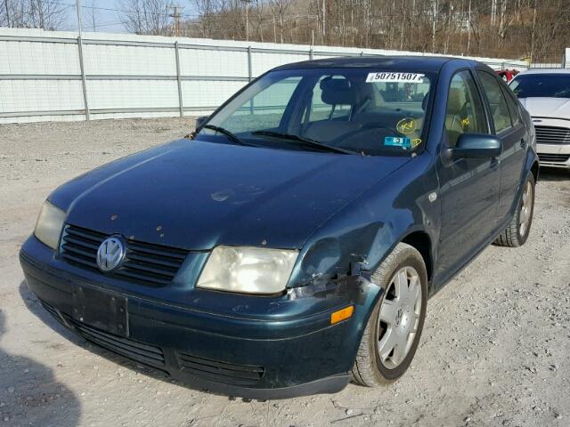 3VWTG69M11M206473 - 2001 VOLKSWAGEN JETTA GLX GREEN photo 2