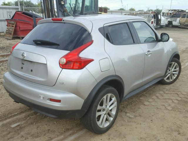 JN8AF5MR2BT015291 - 2011 NISSAN JUKE S SILVER photo 4