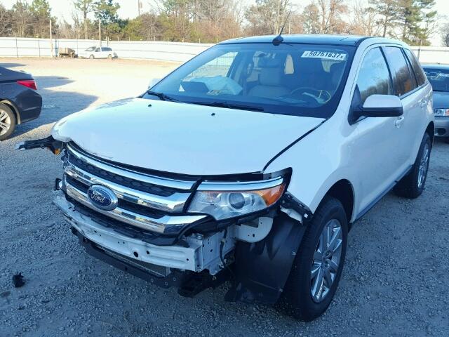 2FMDK4JC5DBC32329 - 2013 FORD EDGE SEL WHITE photo 2