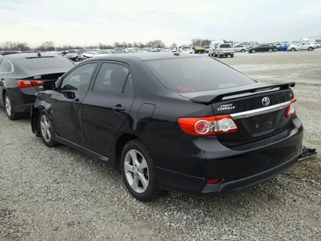 2T1BU4EE8BC686340 - 2011 TOYOTA COROLLA BA BLACK photo 3