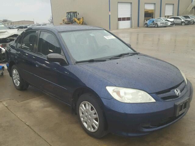 2HGES16584H541969 - 2004 HONDA CIVIC LX BLUE photo 1