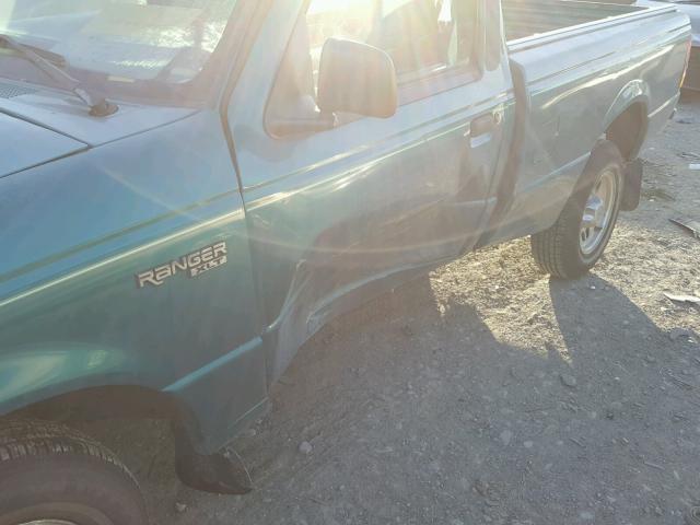 1FTCR10A6VTA85093 - 1997 FORD RANGER GREEN photo 9