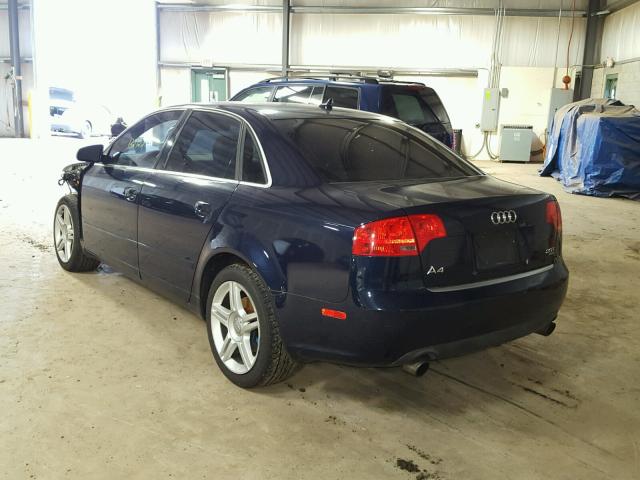 WAUDF78E96A278999 - 2006 AUDI A4 2.0T QU BLUE photo 3