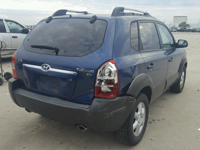 KM8JN12D75U077746 - 2005 HYUNDAI TUCSON GLS BLUE photo 4