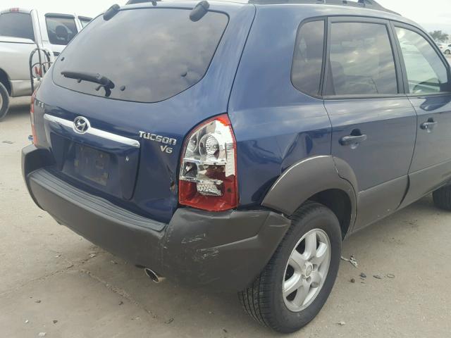 KM8JN12D75U077746 - 2005 HYUNDAI TUCSON GLS BLUE photo 9