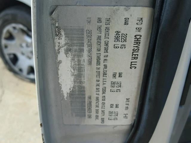 2B3KA43R78H107689 - 2008 DODGE CHARGER SILVER photo 10