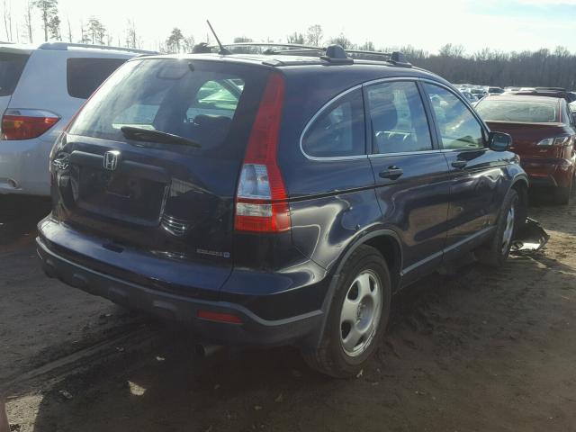 JHLRE38308C044893 - 2008 HONDA CR-V LX BLUE photo 4