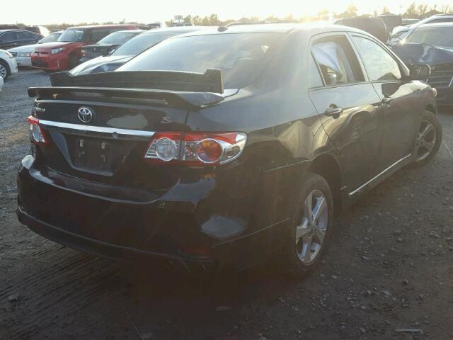 5YFBU4EE7CP017753 - 2012 TOYOTA COROLLA BA BLACK photo 4