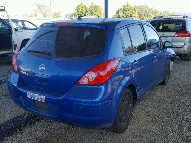 3N1BC13E87L387121 - 2007 NISSAN VERSA S BLUE photo 4