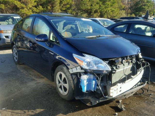 JTDKN3DU3F0440487 - 2015 TOYOTA PRIUS BLUE photo 1