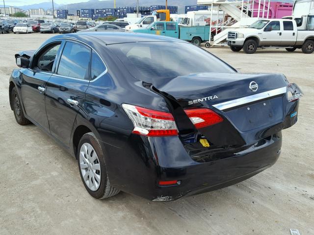 3N1AB7AP7EL670810 - 2014 NISSAN SENTRA S BLACK photo 3