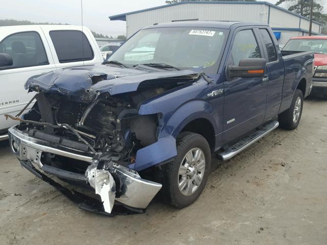 1FTFX1CT6BFA91082 - 2011 FORD F150 SUPER BLUE photo 2