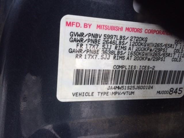 JA4MW51S25J600124 - 2005 MITSUBISHI MONTERO LI BLACK photo 9