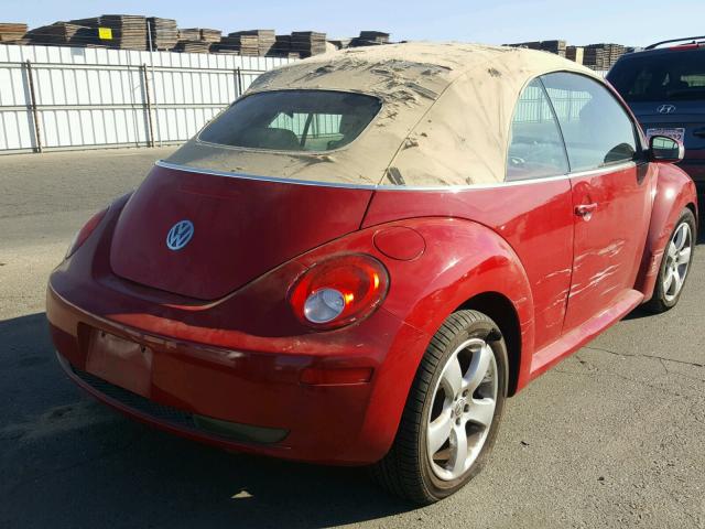 3VWSF31Y66M310783 - 2006 VOLKSWAGEN NEW BEETLE 红色 照片 4