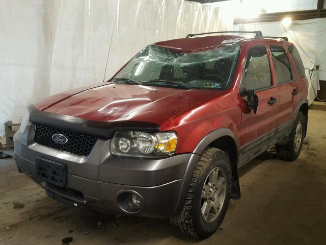 1FMYU93195KA69552 - 2005 FORD ESCAPE XLT BURGUNDY photo 2