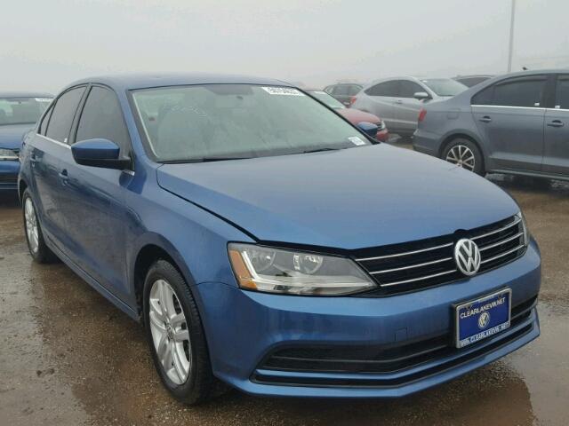 3VW2B7AJ4HM207533 - 2017 VOLKSWAGEN JETTA S BLUE photo 1