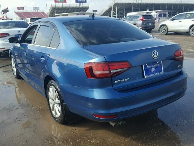 3VWDB7AJ3HM342253 - 2017 VOLKSWAGEN JETTA SE BLUE photo 3