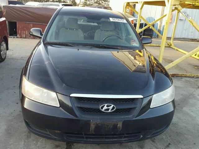 KMHET46C26A142984 - 2006 HYUNDAI SONATA GL BLACK photo 9